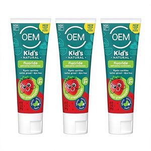 Dentifrice blanchissant anti-caries à la fraise pour enfants, marque privée OEM - Product Image 1