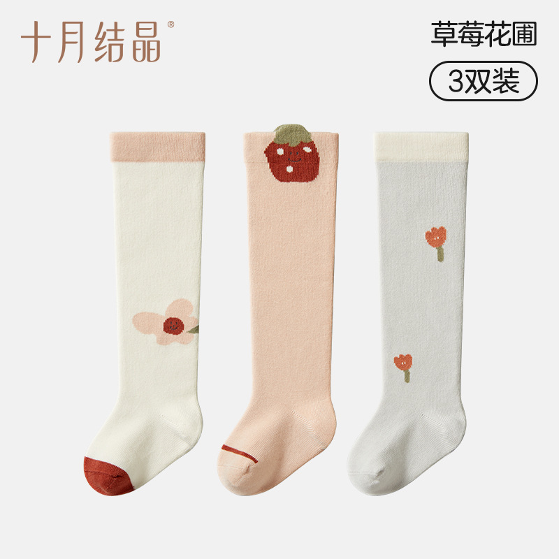 Strawberry Flower Garden - 3-Pair Stockings