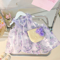 Vêtements d'été pour filles, hauts et shorts imprimés fleurs, ensembles de vêtements pour bébés, 2 pièces
