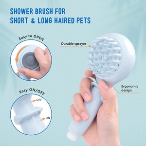 Pulverizador de cepillo de baño <span class=keywords><strong>para</strong></span> <span class=keywords><strong>perros</strong></span>, herramienta de fregado en uno con ducha de lavado, ducha de masaje <span class=keywords><strong>para</strong></span> aseo de mascotas - Product Image 3