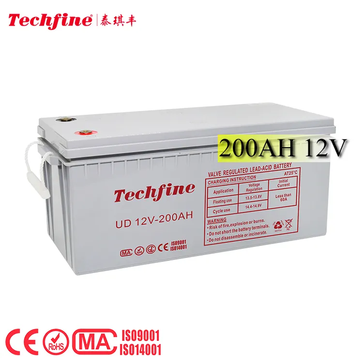 200Ah 250Ah 300Ah batteria di accumulo solare a ciclo profondo GEL 12V 24ah 100Ah batterie al piombo