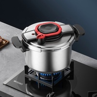 Cuisinière à pression en acier inoxydable 304 pour la cuisine, utilisation à domicile et au restaurant, 6L, cuisinière à pression allemande