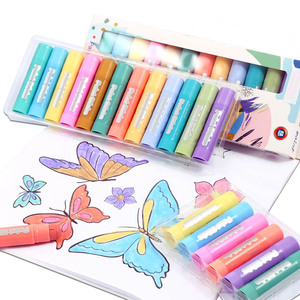 Fournitures artistiques, bâtons de peinture à la tempera, 6/12 couleurs <span class=keywords><strong>pastel</strong></span>, sans désordre, non toxiques, bâtons de coloriage à torsion <span class=keywords><strong>pour</strong></span> filles, ensemble cadeau de papeterie - Product Image 6