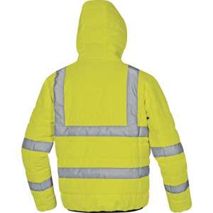 DELTA PLUS - DOOHVJA3X Doudoune matelassée en polyester ripstop 2 couches laminées haute visibilité jaune fluorescent - Product Image 2