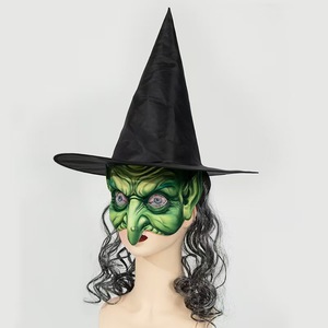 Nuovo Set Cappello <span class=keywords><strong>da</strong></span> <span class=keywords><strong>Strega</strong></span> e Maschera in EVA per Halloween, Costume per Carnevale e Feste in Maschera, <span class=keywords><strong>Parrucca</strong></span> Elegante <span class=keywords><strong>da</strong></span> <span class=keywords><strong>Strega</strong></span> - Product Image 5