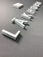 Lettres en acier inoxydable 3D personnalisées, solides, pour l'extérieur, étanches IP65, durables, signalétique publicitaire pour les magasins, les centres commerciaux, la décoration d'entreprise