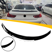 Accessoires de décoration automobile ABS fibre de carbone Style M4 Aileron de coffre arrière pour BMW Série 6 F06 Gran Coupe 2012 2013 2014-2018