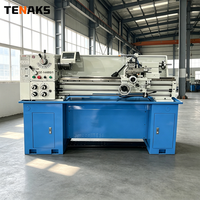 TENAKS Kleine Tischdrehmaschine CZ1440G/1, automatische horizontale Metalldrehmaschine, hochpräzise, multifunktional, für Metalldreharbeiten geeignet