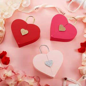 Caja de Joyería Creativa para el Día de San Valentín, Caja de Almacenamiento de Joyería Portátil, Caja de Joyería con Cerradura - Product Image 2
