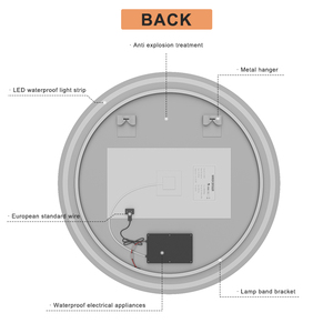 Nhà Máy Giá thông minh vòng gương màn hình cảm ứng backlit Led gương phòng tắm với đèn xung quanh các cạnh - Product Image 6