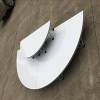 Scène modulaire ronde légère et portable pour événements DJ, avec montage facile, estrade en alliage d'aluminium et plateforme en contreplaqué