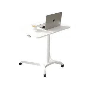 Home Portable Mobile Laptop Computer Height-Adjustable Bed Side Table Standing Work Desk