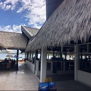 Tejas sintéticas ignífugas con techo de paja Techo impermeable de resort costero con diseño tradicional y azulejos de cresta principal - Product Image 6