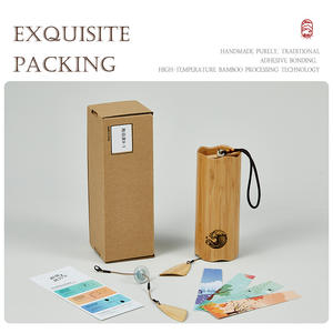 Hluru กระดิ่งลมไม้ไผ่8โทนเสียงบำบัดสำหรับทำสมาธิการตกแต่งบ้านเครื่องดนตรีกลางแจ้งของขวัญ - Product Image 5