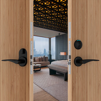 Serrure de porte d'hôtel à carte-clé Prousb M1, serrure intelligente à bouton électrique, serrure de porte d'hôtel à carte-clé RFID pour hôtels, porte en bois