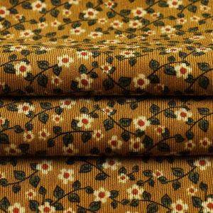Vente en gros de tissu en velours côtelé à petits motifs floraux, tissu polyester de haute qualité pour robes tendance, textiles de maison, sacs, chemises - Product Image 5