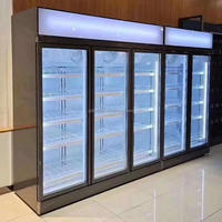 Magasin commercial porte en verre congélateur vertical vertical mur froid affichage refroidisseur réfrigérateur réfrigérateur réfrigérateur