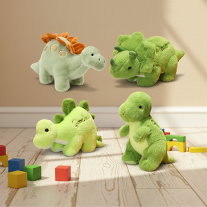 Fluffy Dino dinosaurio de peluche Animal de peluche Stegosaurus juguetes lindo tiranosaurio realista Rex Triceratops Super suave felpa - Product Image 1