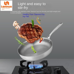 Nouvelle poêle en titane pur, design moderne, composite multicouche, wok non revêtu, facile à nettoyer, poignée en acier inoxydable trempé - Product Image 2