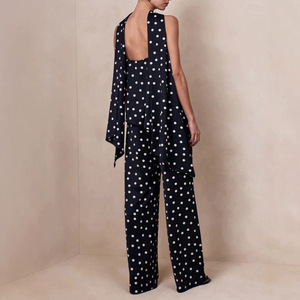 Nouvel ensemble d'été décontracté pour femme : haut bustier à rubans et pantalon confortable, tenue deux pièces sans manches pour le quotidien - Product Image 1