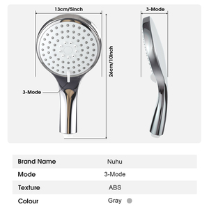 <span class=keywords><strong>Douche</strong></span> à main pulsante chromée personnalisée en gros <span class=keywords><strong>d</strong></span>'usine avec filtre, fixation murale, pulvérisation puissante, économiseur <span class=keywords><strong>d</strong></span>'<span class=keywords><strong>eau</strong></span> - Product Image 6