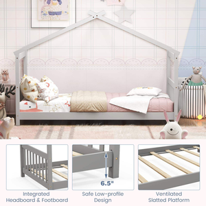 Lettino <span class=keywords><strong>per</strong></span> Bambini in Legno con Sponde di Sicurezza, Design Moderno, Ecologico, Confortevole, con Testiera, Bianco, <span class=keywords><strong>per</strong></span> Camera da Letto - Product Image 5