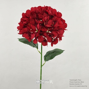 Décorations florales artificielles imprimées en 3D <span class=keywords><strong>de</strong></span> la série rouge chinoise pour mariage, roses, tulipes, phalaenopsis, pour cérémonies et banquets - Product Image 6