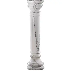 Home Ornament Polished White Marble Column