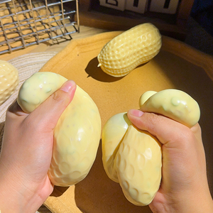 Handmade Peanut Squeeze Ball with Building Blocks Fill Crunchy ASMR Sound Stress Relief <b>Squishy</b> Fidget Toy - Product Image 5