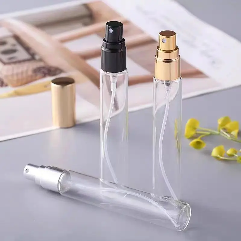 Luxury wholesale Round 2ml 3ml 5ml 10ml 15ml Mini Empty Clear Spray Sample Atomizer tester Oil Packaging Glass Perfume Bottle
