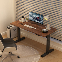 Cadre de bureau électrique intelligent à hauteur réglable, bureau debout à double moteur, table d'ordinateur pour le jeu et le télétravail