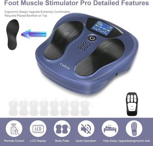 Masajeador de Pies EMS, Alivio <span class=keywords><strong>del</strong></span> Dolor por Neuropatía, Estimulador Eléctrico de Circulación de Pies, Unidad TENS, Estimulador Muscular Plantar - Product Image 2