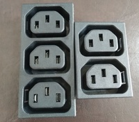 Prise de courant ca iec, connecteur c13, 3 broches, 2 voies, 3 voies, 4 voies d'entrée, prise de courant intégrée de l'industrie électrique, 10A250V