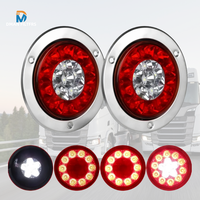 Nouveau Feu de Position Latéral LED Rond Ambre 4 Pouces, 24V, 16 LED pour Camion Remorque, Vente Directe Usine