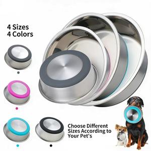 Tazón de Acero Inoxidable para Perros con Base Antideslizante de Silicona, Tazón para Mascotas de Acero Inoxidable, Resistente a las Manchas, Fácil de Limpiar - Product Image 4