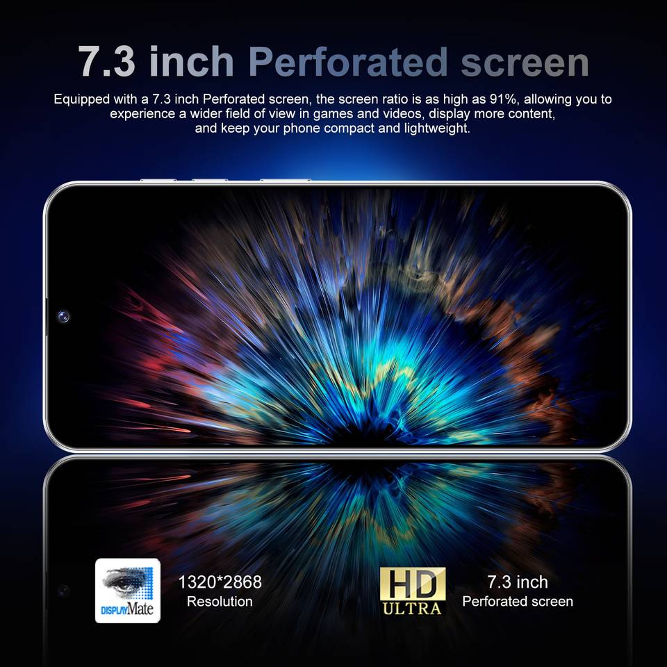 C17 Pro Max Smartphone Android 15 7.3 Inch HD Deca Core 108MP Camera ...
