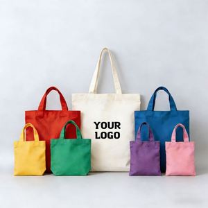 Bolsas de Compras Grandes de Lona Beige para Sublimación, Bolsas de Algodón Natural para Regalos - Product Image 1