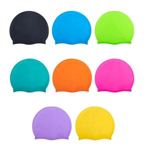 Bonnets de bain en silicone unisexes pour adultes, imperméables, écologiques, durables, pour cheveux longs, design personnalisable - Product Image 1
