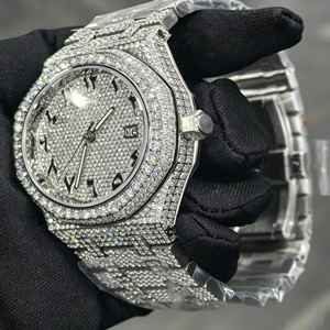 Montre En Moissanite High End VVS1 Moissanite Tourbillon <b>Watch</b> 3000 Diamond 50M Waterproof <b>Skeleton</b> Dial Street Fashion - Product Image 6