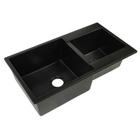 Grand évier de cuisine à double fente fait à la main en pierre de quartz bol unique avec lavabo à légumes évier de cuisine en granit