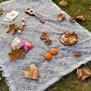 Manta Tejida en Forma <span class=keywords><strong>de</strong></span> T para Sofá en Diferentes Tamaños y Colores, Mantas Portátiles para Picnic y Camping - Product Image 4