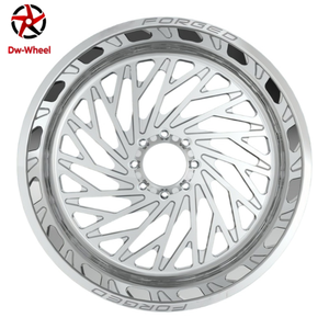 Rines Forjados Modificados DW con Acabado Cromado Pulido, Tipo Mullion Spoke, de 20, 22 y 24 Pulgadas, con Borde Inscription Caldera, Aptos para Camionetas Pickup - Product Image 5