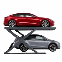 Systèmes de stationnement automatiques de type ciseaux sans fosse, solution pour surfaces planes extérieures destinée aux communautés sur terrains à plat et aux cours publiques