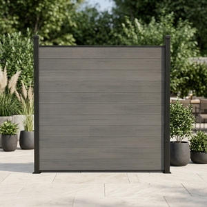 Clôture d'intimité 3 pieds de haut, panneaux de clôture de jardin sans creuser, clôture composite WPC vinyle, clôture de jardin en bois plastique imitation bois 6 pieds - Product Image 3