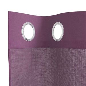 W2B VidaXL Voile tende con occhielli 2 pezzi viola 55.1x102.4 "mantovane e trattamenti per finestre - Product Image 4