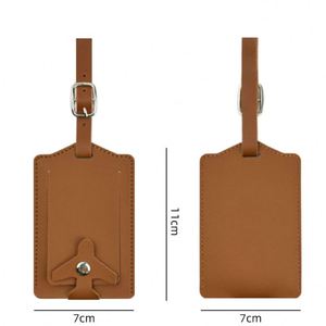 PU Leather Luggage <b>Name</b> ID Address <b>Tag</b> Travel Accessories Baggage Backpack <b>Tags</b> Luggage <b>Tags</b> with <b>Name</b> ID Address Card - Product Image 2