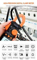 RUOSHUI 6016B + 600V 600A AC Digital Clamp Meter 1999 Hitungan True RMS Berguna Portabel Rentang Otomatis Kecil Clamp Multimeter
