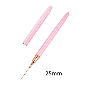 Hot Sell Pink Aluminum Handle Rose Gold Ferrule Fine Liner Brush Set Accept Custom Logo