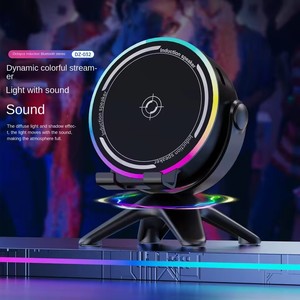 Nuevo Altavoz con Soporte para Teléfono Móvil, Bluetooth 5.3, Sonido Envolvente Estéreo, Luces RGB Coloridas, Inducción Magnética - Product Image 5