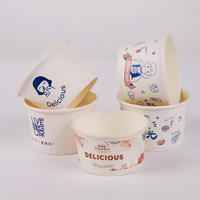 Bol de crème glacée/tasse de crème glacée-Logo personnalisé pour une utilisation unique. Milkshake Shop-Coupe de crème glacée à emporter de haute qualité